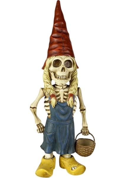 Iskelet Erkek ve Kadın Kırmızı Şapka Kafatası Canavar Kemik Reçine Süsler A (Yurt Dışından)