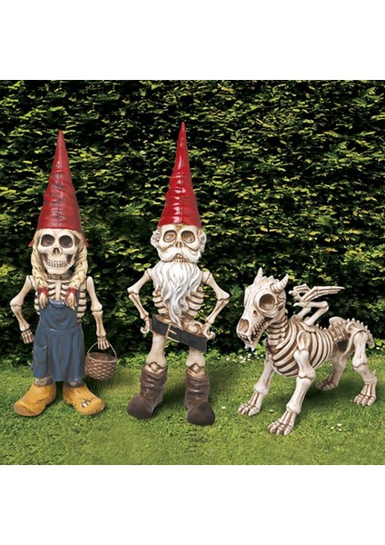 Iskelet Erkek ve Kadın Kırmızı Şapka Kafatası Canavar Kemik Reçine Süsler A (Yurt Dışından) fiyatları