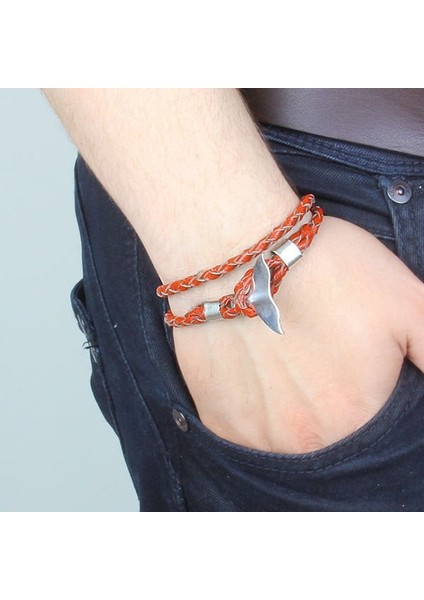 Deri Gümüş Erkek Bileklik 67169 fiyatları