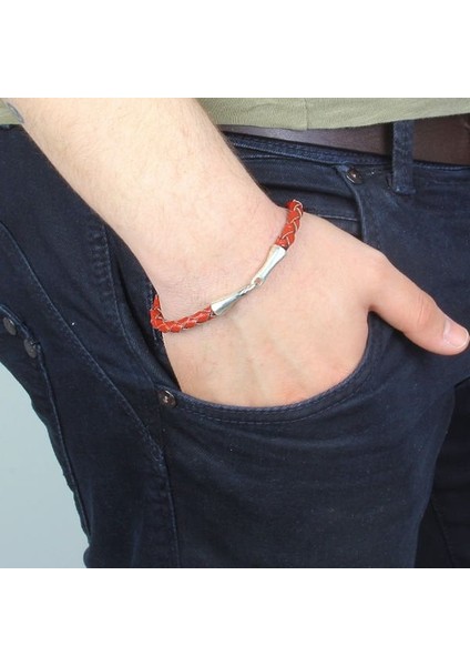 Deri Gümüş Erkek Bileklik 67152 fiyatları