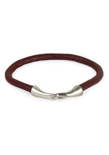 Deri Gümüş Erkek Bileklik 66312