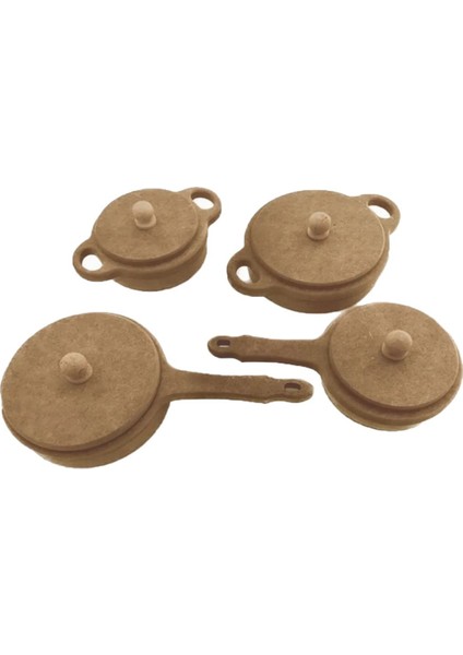 Ahşap Oyuncak Tencere Tava Seti