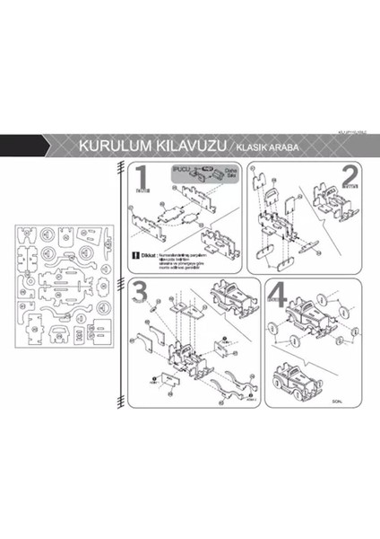 3D Ahşap Puzzle Klasik Araba 25 Parça Kendin Yap Kit (Dıy, Yapboz, Boyanabilir) fırsatları
