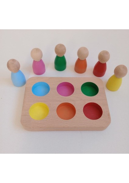 Peg Bebek ve Tabla Eşleştirme 6 Lı Insan Figürleri (Waldorf) fırsatları