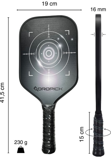 Pickleball Integrity Elite Serisi Çift Taraflı Carbon Fiber Pickleball Raketi fırsatları