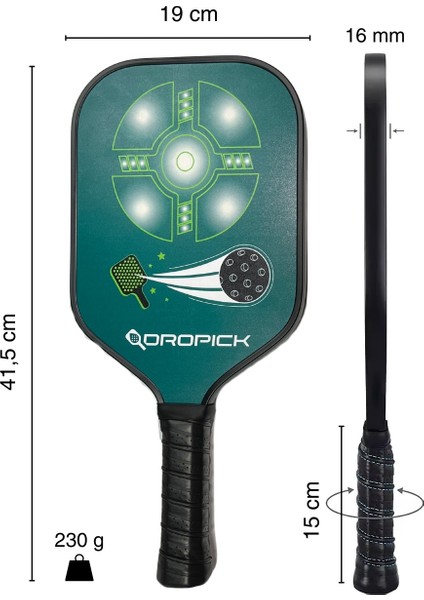 Pickleball Integrity Elite Serisi Çift Taraflı Carbon Fiber Pickleball Raketi indirimleri