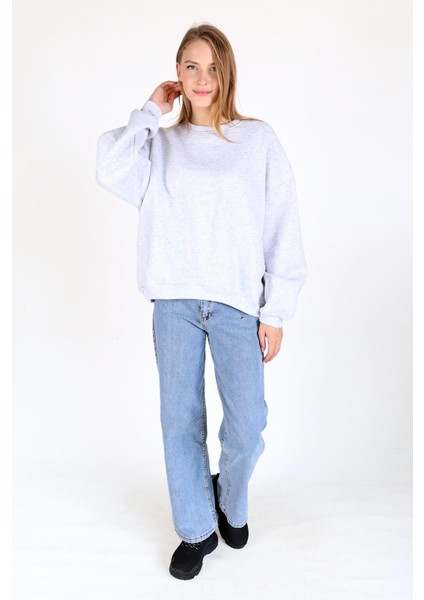 Karmelanj Bisiklet Yaka Oversize Kadın Sweatshirt 9152M fiyatları