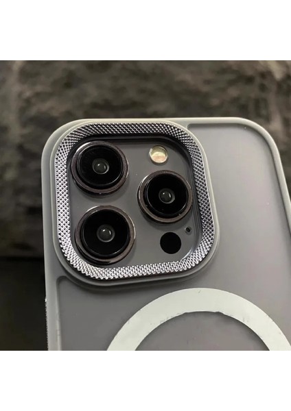 iPhone 15 Pro Max Uyumlu Lens Koruma Hediyeli Magsafe  Destekli Buzlu Premium Lüx Kılıf