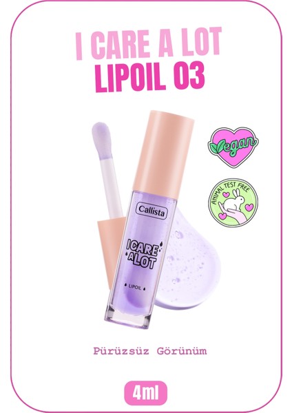 I Care A Lot Lip Oil - 03 Berry - Nemlendirici Dudak Yağı