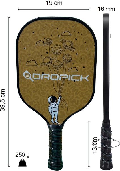 Space Pro Serisi Karbon Fiber Yetişkin Pickleball Raketi fiyatları