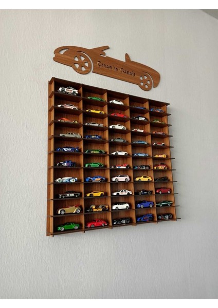 Ahşap Oyuncak Araba Rafı 1/64 Araçlar Için (Ceviz) fiyatları