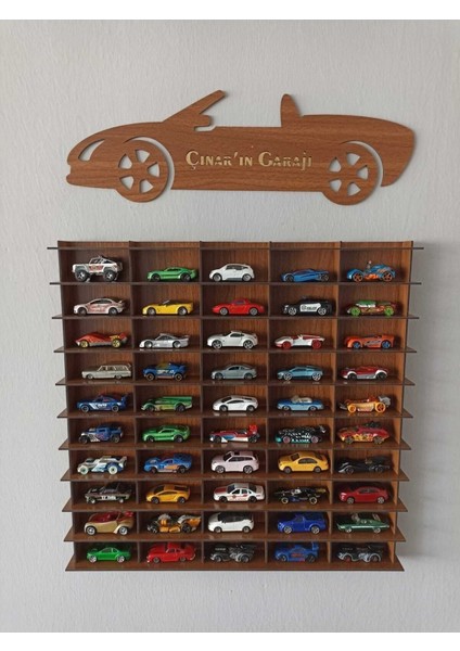 Ahşap Oyuncak Araba Rafı 1/64 Araçlar Için (Ceviz) indirimleri