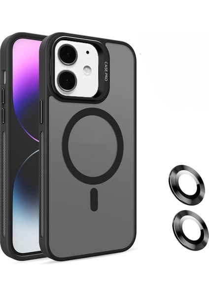 iPhone 11 Uyumlu Lens Koruma Hediyeli Magsafe Destekli Kamera Standlı Premium Buzlu Kılıf