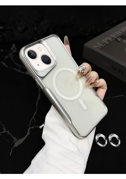 iPhone 14 Uyumlu Lens Koruma Hediyeli Magsafe Destekli Premium Şeffaf Kılıf