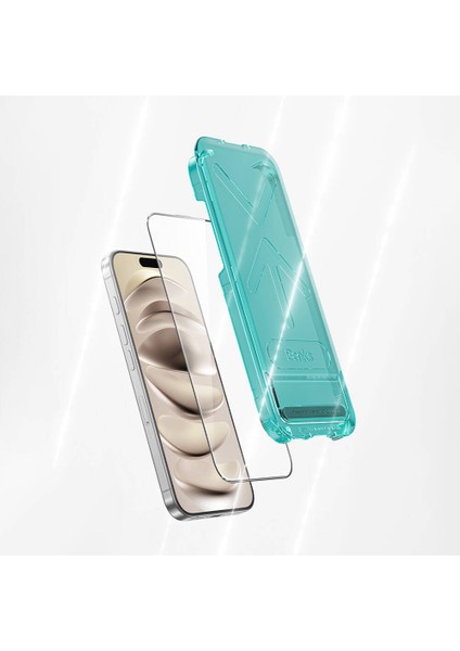 iPhone 15 Plus Uyumlu Benks Glass Warrior Hd 0.3mm Cam Ekran Koruyucu Uygulama Aparatlı