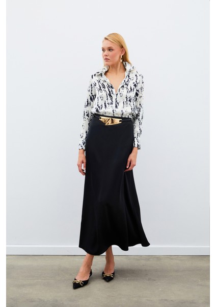 Kırçıllı Uzun Gömlek - Siyah fiyatları