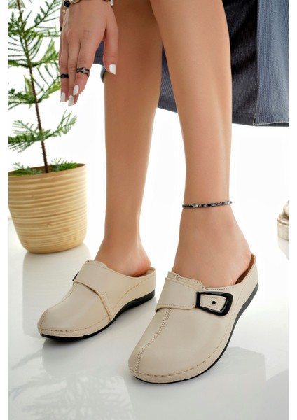 Taban Önü Kapalı Bej Kadın Terlik fiyatları