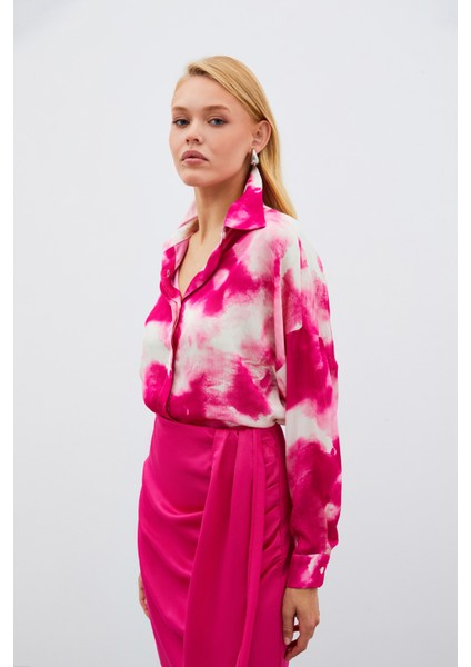 Salaş Uzun Gömlek - Fuşya modelleri