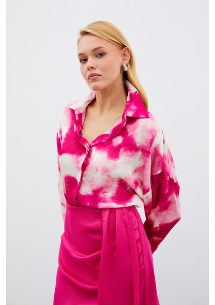 Salaş Uzun Gömlek - Fuşya fırsatları