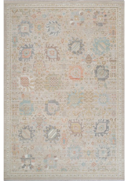 Rustik 2221 Klasik Vintage Salon Bej Country Mutfak Halısı Tozumaz Yumuşak Makine Halısı 120x180 indirimleri