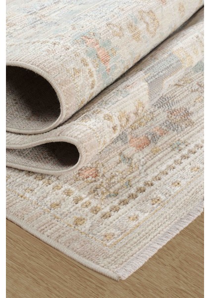 Rustik 2221 Klasik Vintage Salon Bej Country Mutfak Halısı Tozumaz Yumuşak Makine Halısı 100x300 fiyatları