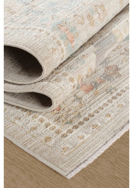 Rustik 2222 Klasik Vintage Salon Bej Krem Mutfak Halısı Tozumaz Yumuşak Makine Halısı 160x230 fiyatları