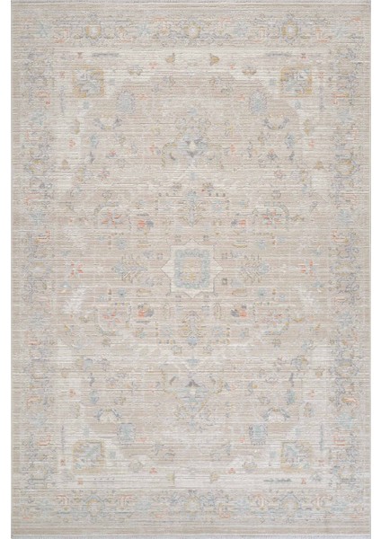 Rustik 2222 Klasik Vintage Salon Bej Krem Mutfak Halısı Tozumaz Yumuşak Makine Halısı 160x230 indirimleri
