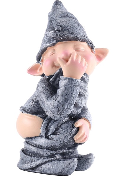 Gnome Kaka Minyatür Heykeli Komik Reçine Cüce Gerçekçi Tuhaf Hediye (Yurt Dışından)
