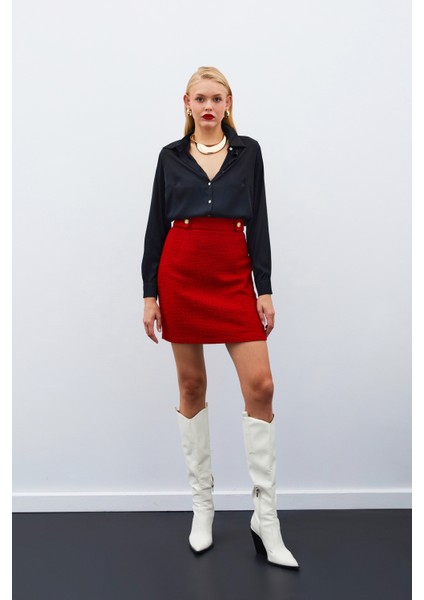 Mini Boy Tüvit Etek - Kırmızı fiyatları