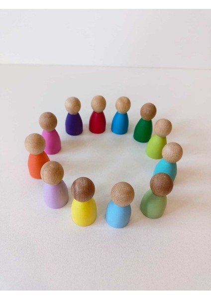 Peg Bebek 12 Li Renkli Insan Figürleri (Waldorf) fiyatları