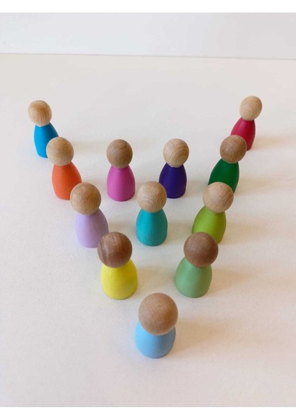 Peg Bebek 12 Li Renkli Insan Figürleri (Waldorf) fırsatları