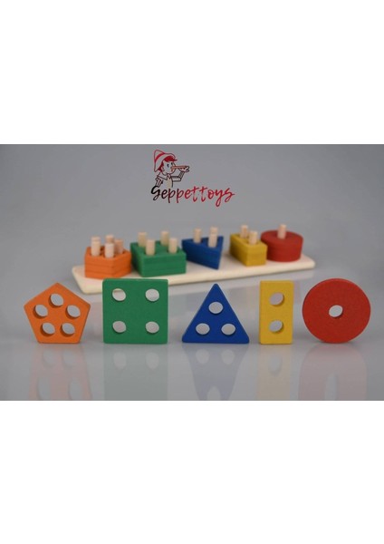 Geometrik Şekilli Ahşap Geçmeli Oyuncak fiyatları