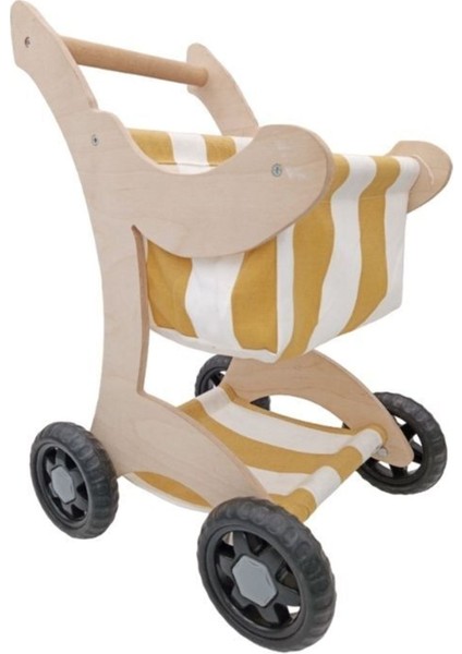Ahşap Oyuncak Bebek Arabası