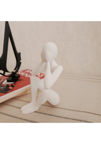 Düşünen Iskandinav Tarzı Biblo Heykel Figür Dekor Dekorasyon 3D 3 Boyutlu Altındal Home