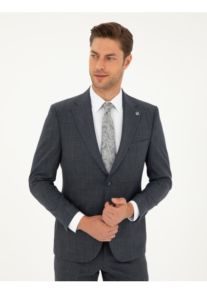 Erkek Lacivert Slim Fit Takım Elbise 50292216-VR033 modelleri