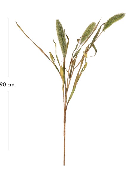 Yapay Bitki Setaria Pamuk (Kirpi Darı) Yeşil 90 cm .