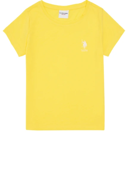 U.S. Polo Assn. Kız Çocuk Sarı Basic T-Shirt 50295661-Vr044