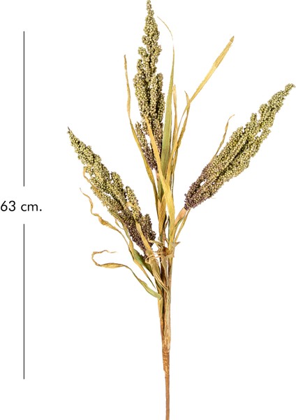 Yapay Bitki Sorgum Yeşil 63 cm .