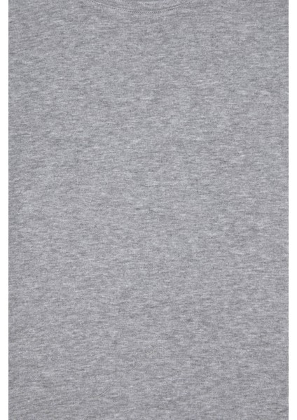 Kız Çocuk Gri Melanj Tişört Basic 50294568-VR086