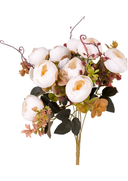 Yapay Çiçek Şakayık Demet 9 Dal Krem 42 cm .
