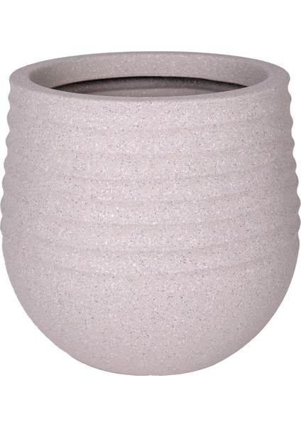 Oval Iç ve Dış Mekan Saksı Bej Küçük Boy 30X30X27,5 Cm. fiyatları