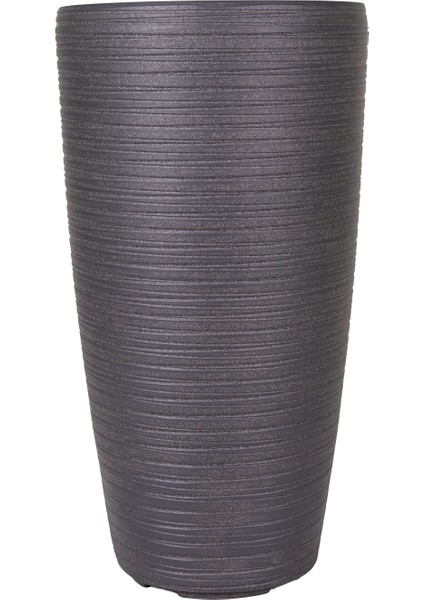 Konik Iç ve Dış Mekan Saksı Antrasit Gri Küçük Boy 23X23X42 Cm. fiyatları