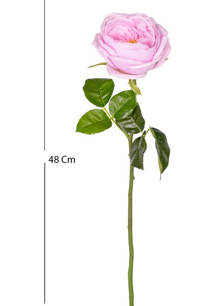 Yapay Çiçek Islak Dokulu Gül Lila 48 cm .