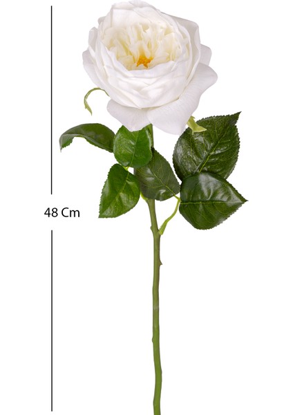 Yapay Çiçek Islak Dokulu Gül Beyaz 48 cm . modelleri