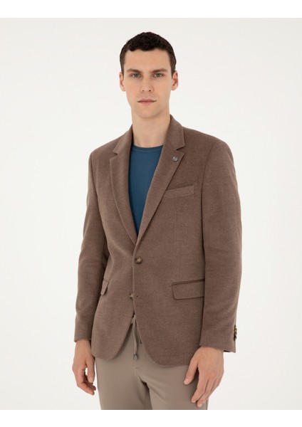 Erkek Açık Kahverengi Slim Fit Ceket 50296409-VR002 modelleri