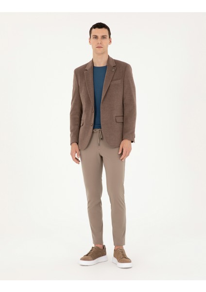 Erkek Açık Kahverengi Slim Fit Ceket 50296409-VR002 fırsatları