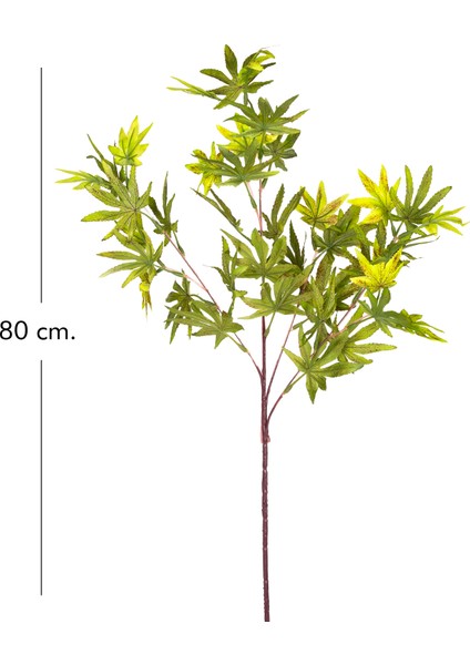 Yapay Bitki Çatallı Akçaağaç Dalı Yeşil 80 cm . modelleri