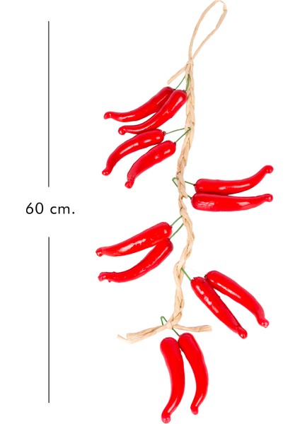 Yapay Salkım Kırmızı Biber 60 Cm. fırsatları