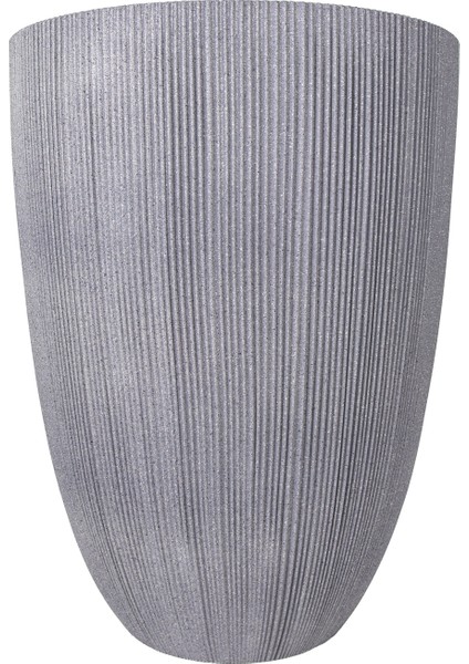 Oval Iç ve Dış Mekan Saksı Gri Büyük Boy 44X44X57,5 Cm. fiyatları