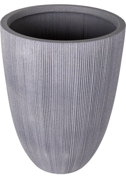 Oval Iç ve Dış Mekan Saksı Gri Büyük Boy 44X44X57,5 Cm. modelleri